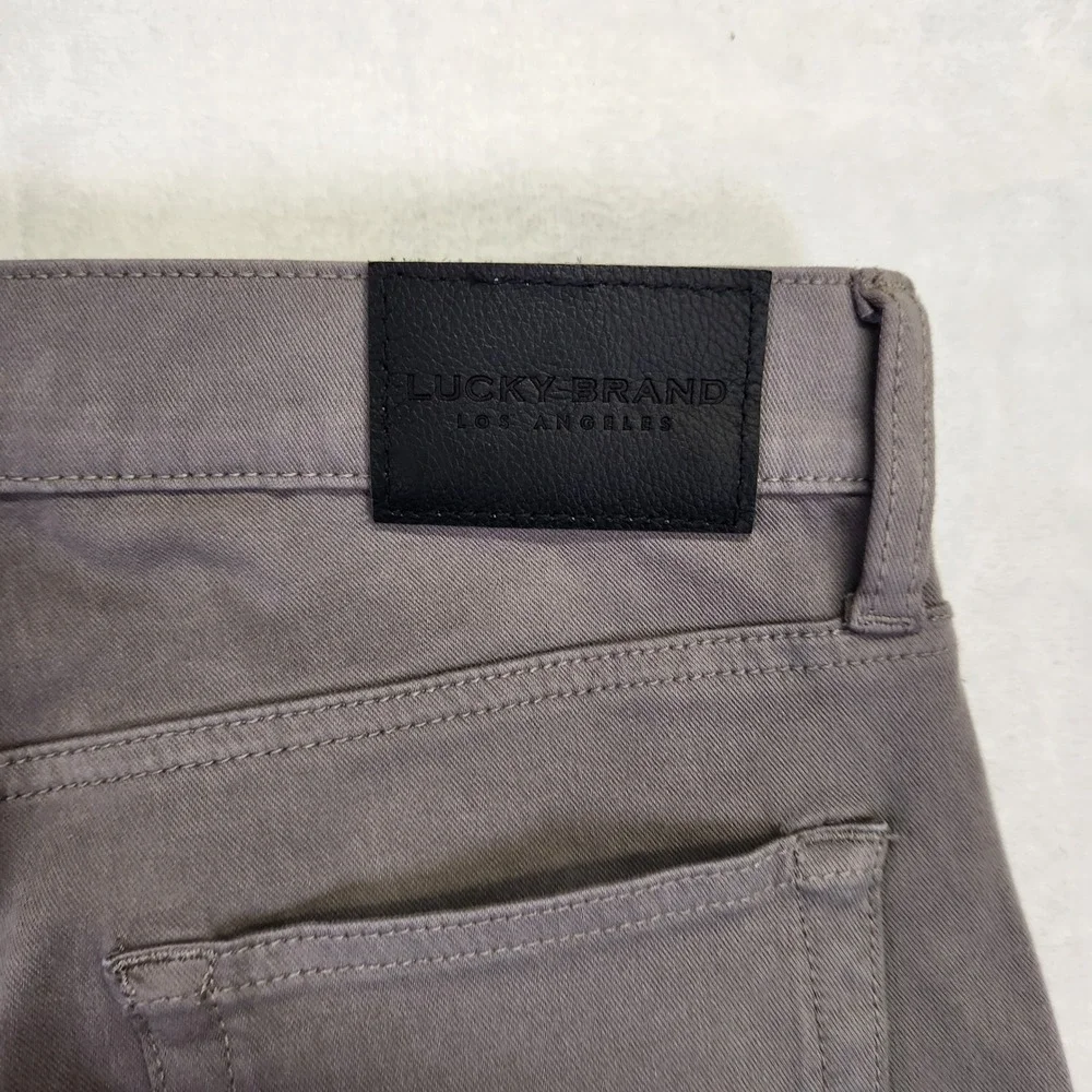 Lucky Brand Mens Slim Fit Pants Gray Taupe‎ 5-Pocket Twill Trousers W29 L32